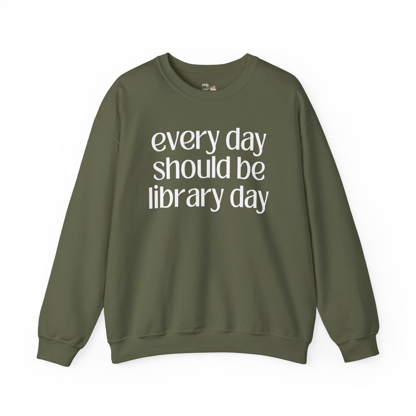Every Day Should Be Library Day Crewneck