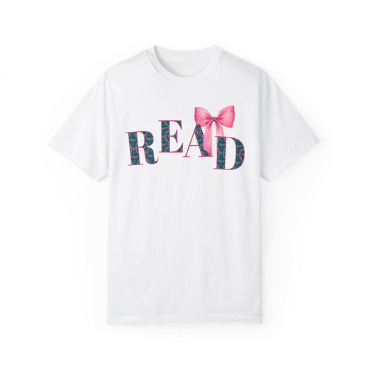 Cute Coquette Reading Tee Shirt with Bow
