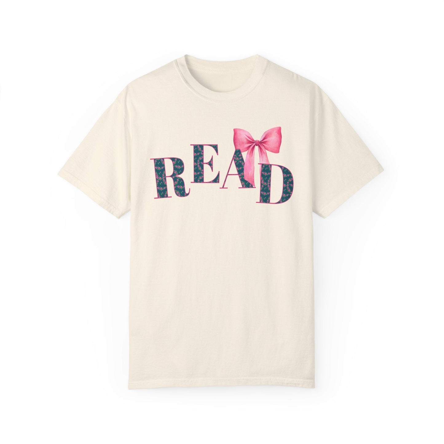 Cute Coquette Reading Tee Shirt with Bow