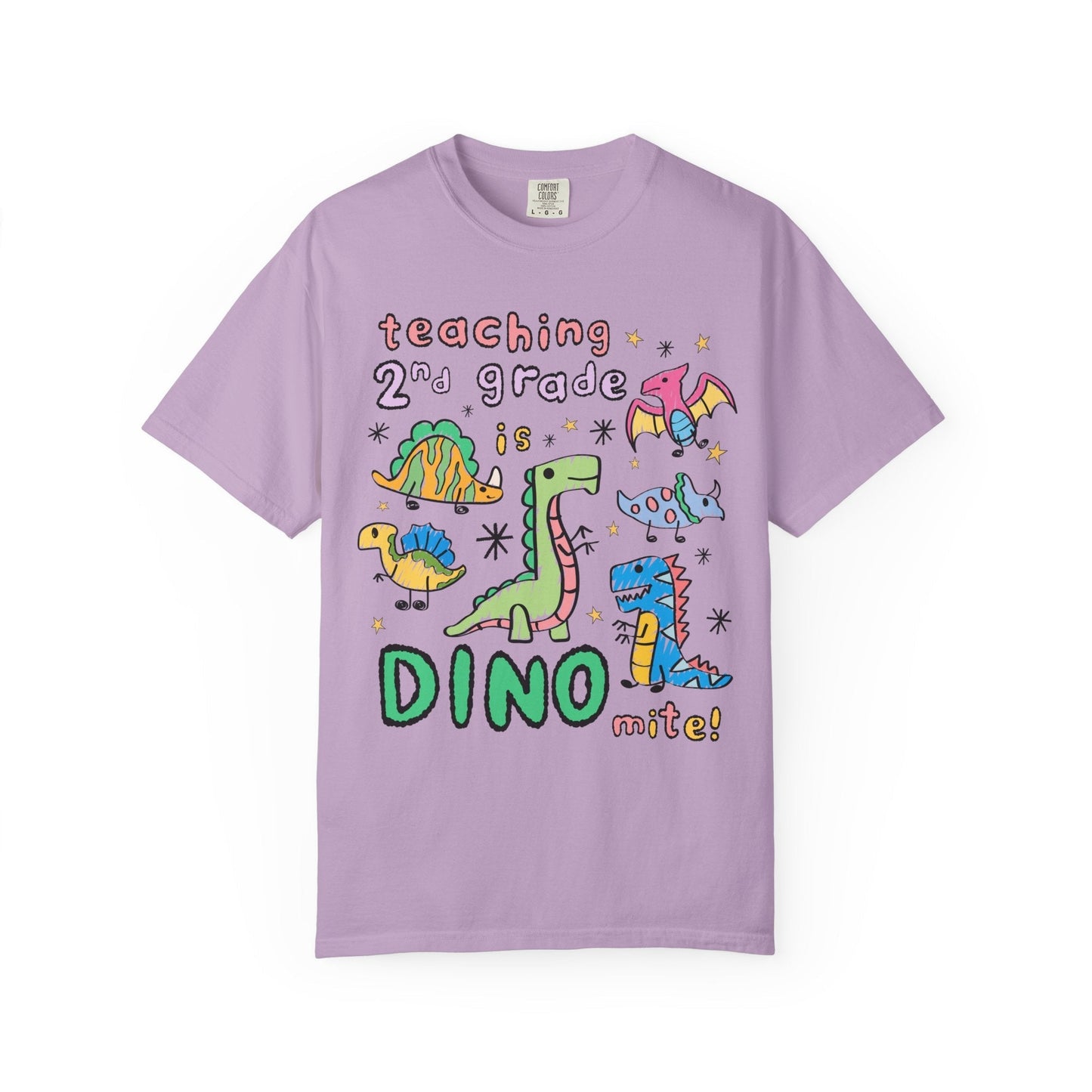 Second Grade Teacher Dinosaur Tee