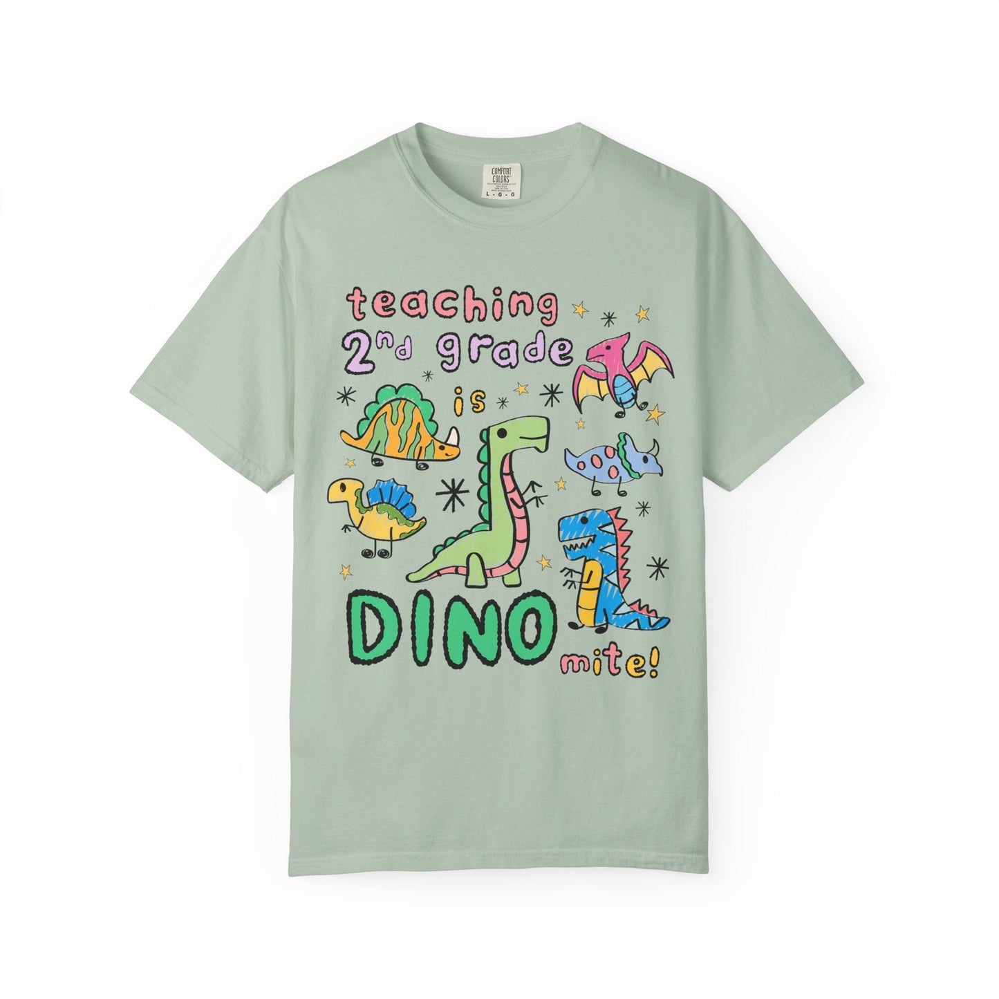 Second Grade Teacher Dinosaur Tee