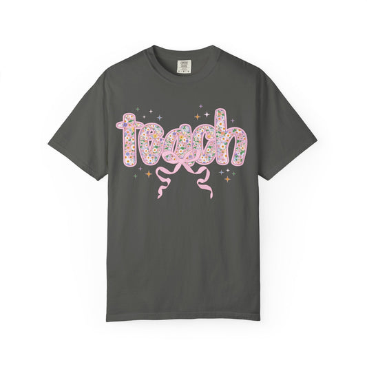 Cute Teacher Gift: Floral Teach Tee