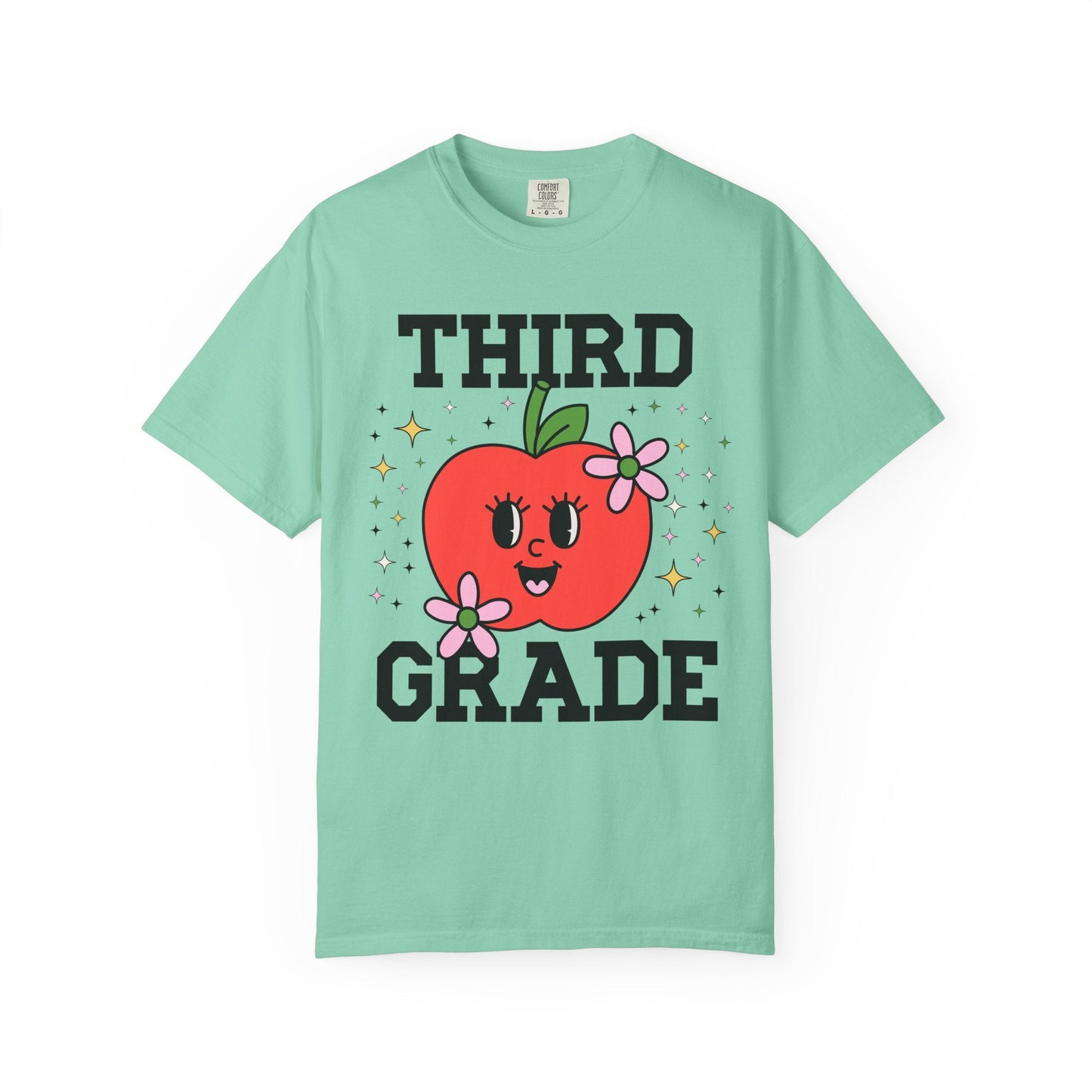 Third Grade Teacher Tee with Apple