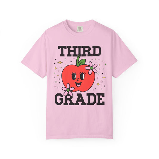 Third Grade Teacher Tee with Apple