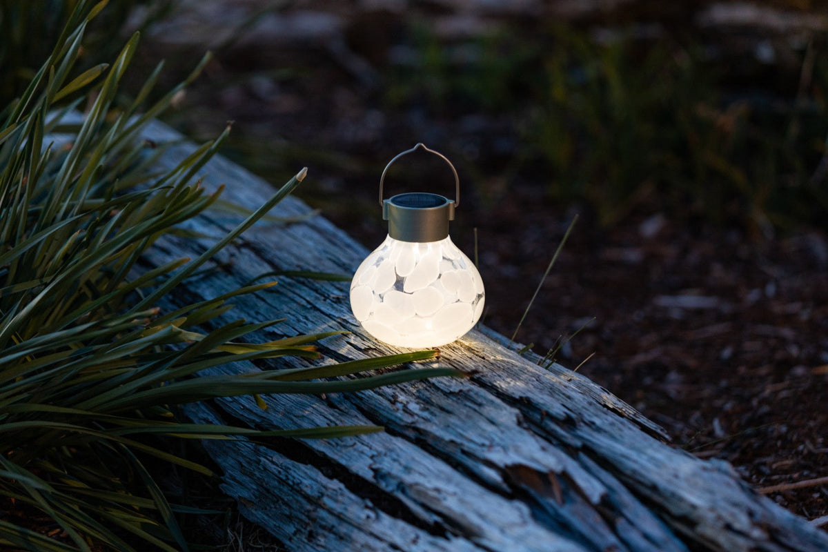 Solar Tea Lantern Handblown Glass 3-pack