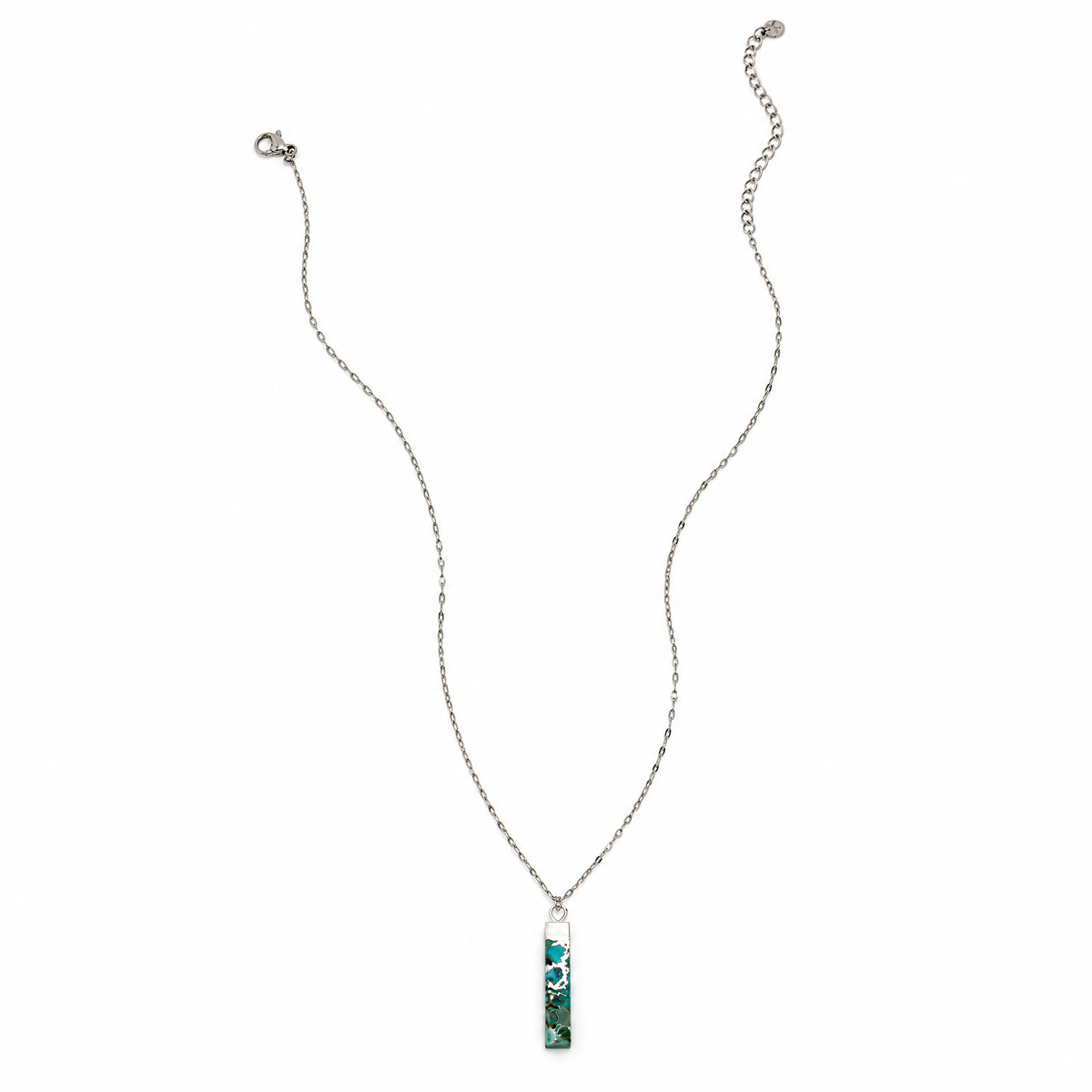 Brayden Turquoise Necklace in Silver