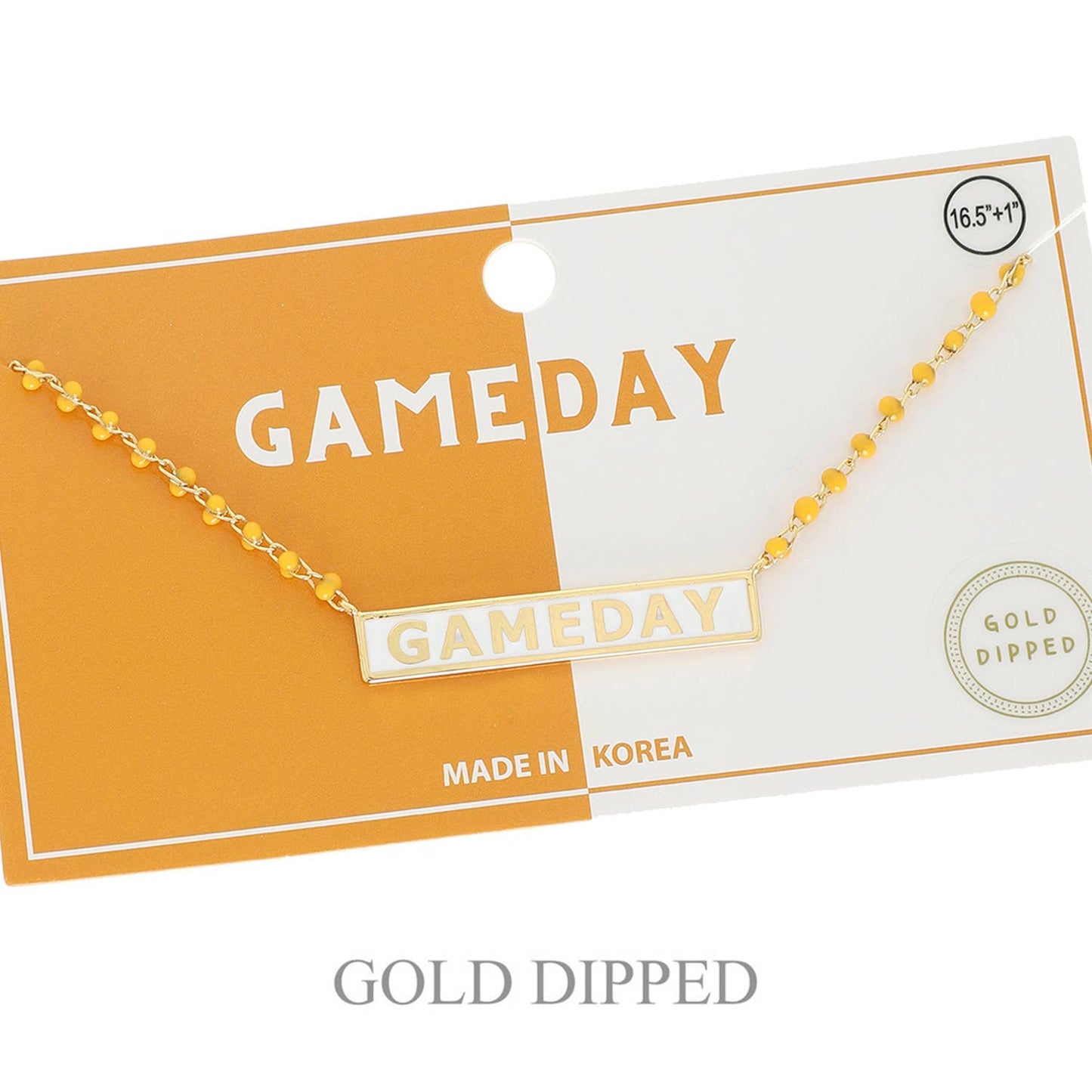 Game Day Gold Plated Bar Necklace