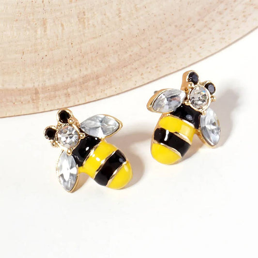 Honey Bee Stud Earrings