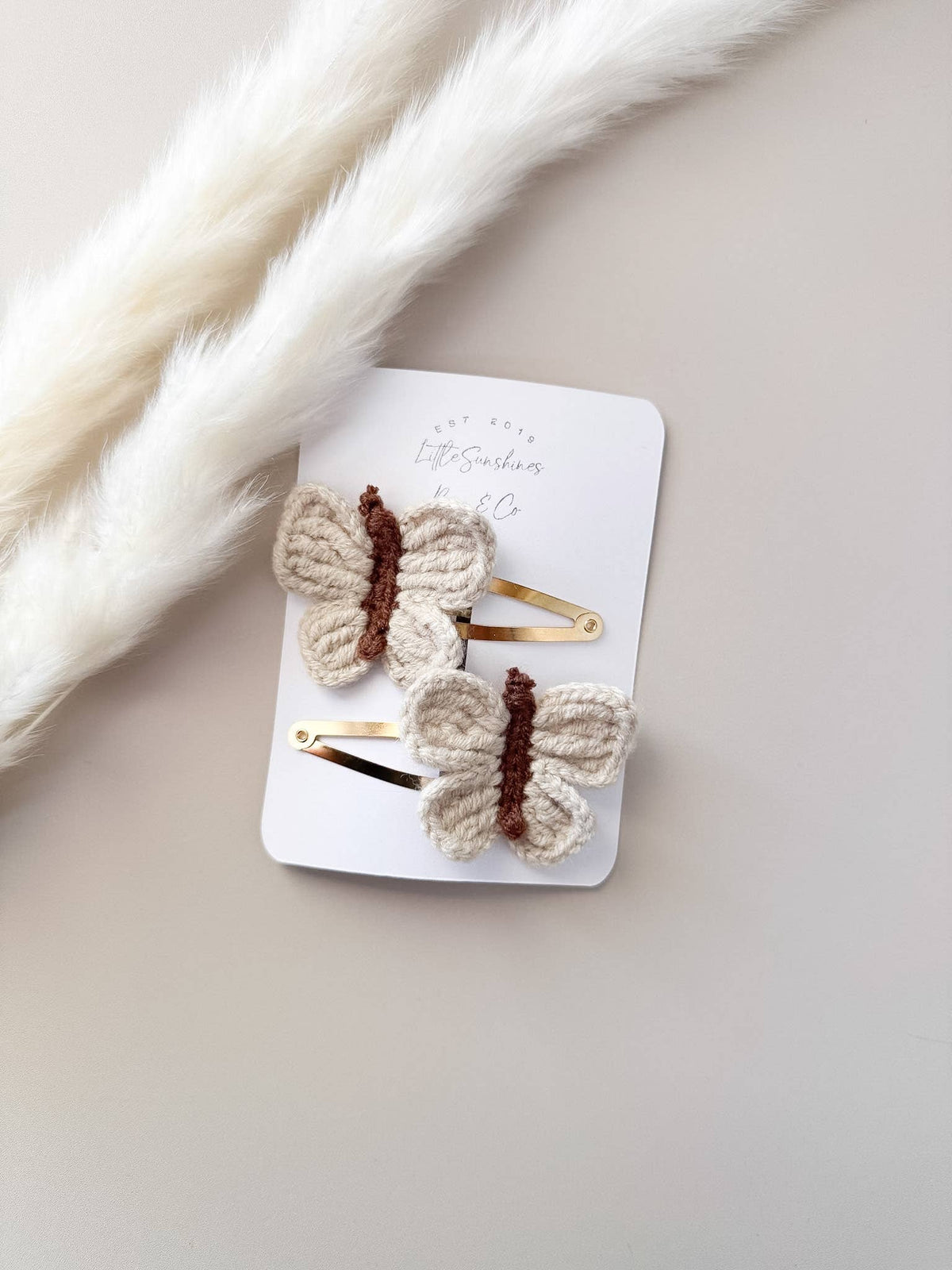 Crochet Butterflies Hair Clips & Nylon Headbands
