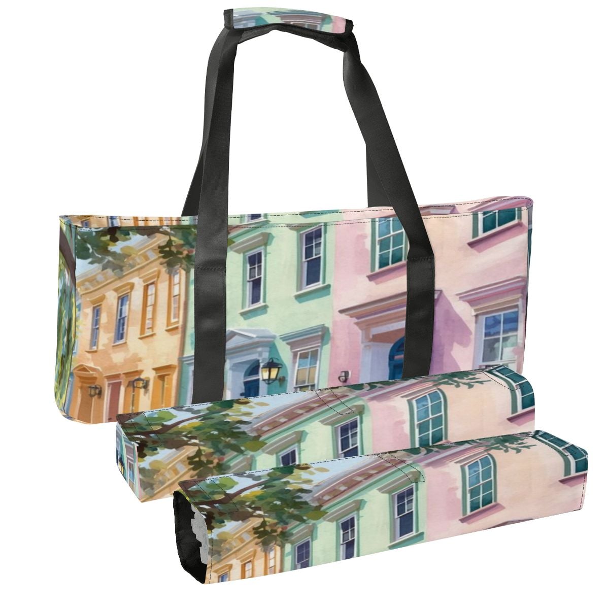 Charleston South Carolina Rainbow Row Mahjong Bag Bundle Set