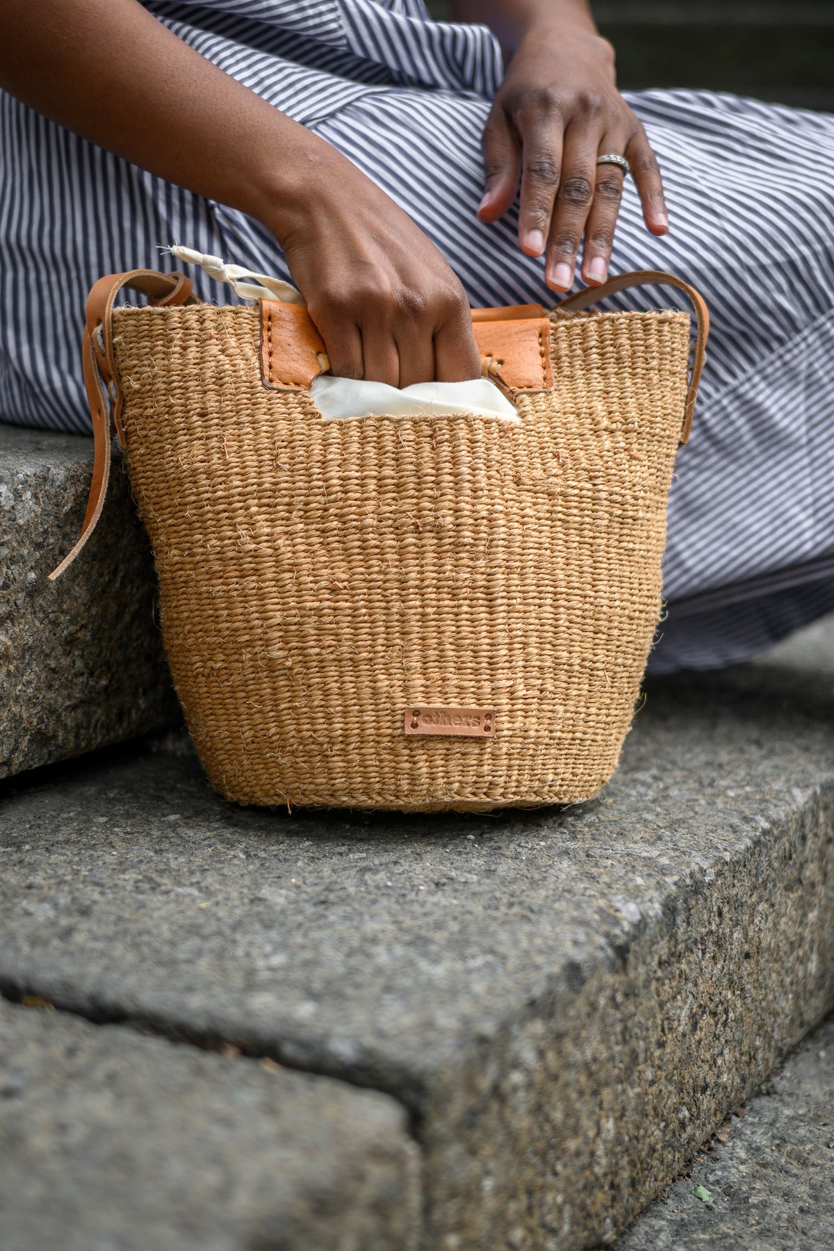 Others Crossbody Sisal Bag Natural