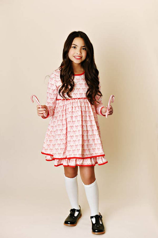 Candy Cane Lane Ruffle Dress