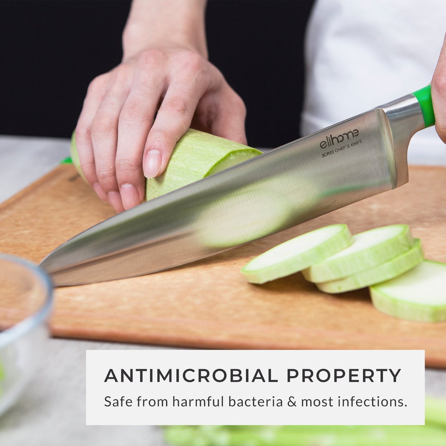 Premium Series 3 Pieces Cutting Board Set - Non Slip & Color Code (S+M+L)