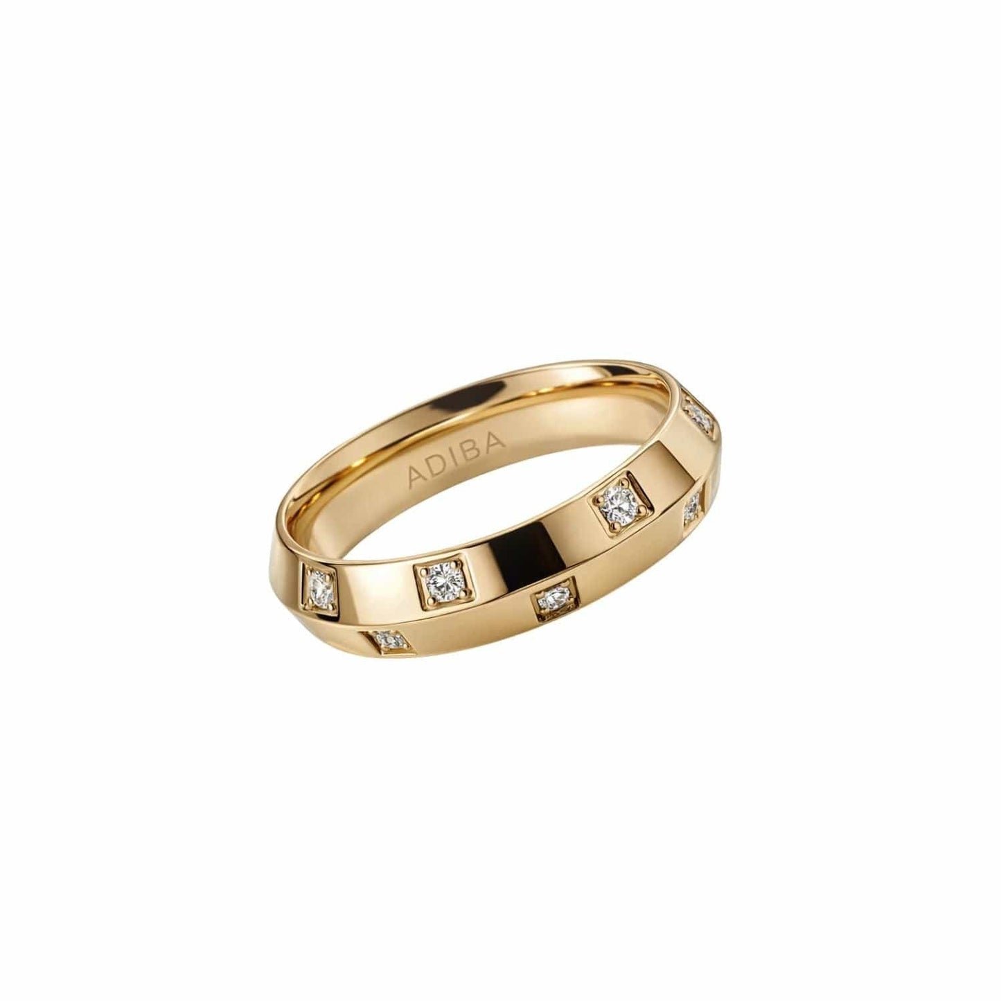 Luminous Elegance Gold Band Ring