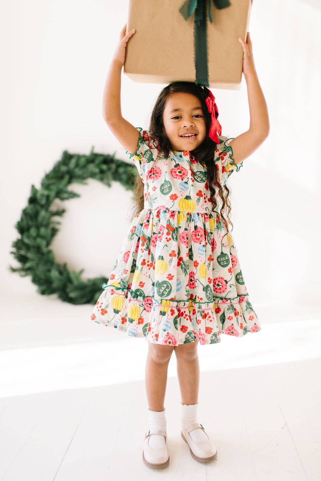 Vintage Ornament Poplin Dress