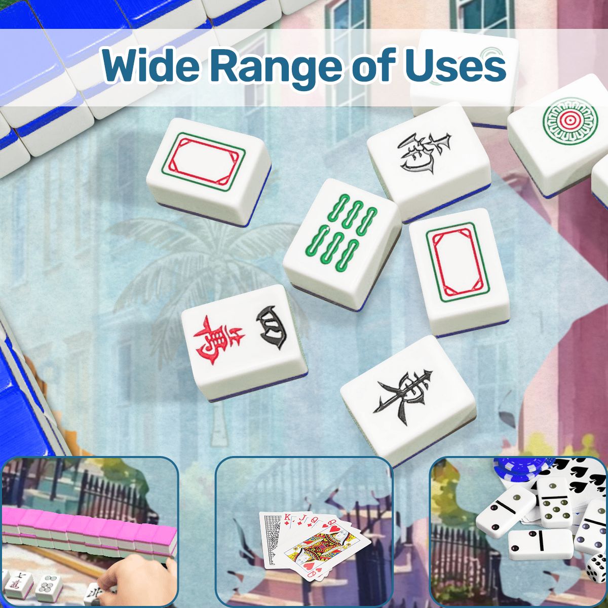 Charleston South Carolina Mahjong Mat Rainbow Row Palmetto State