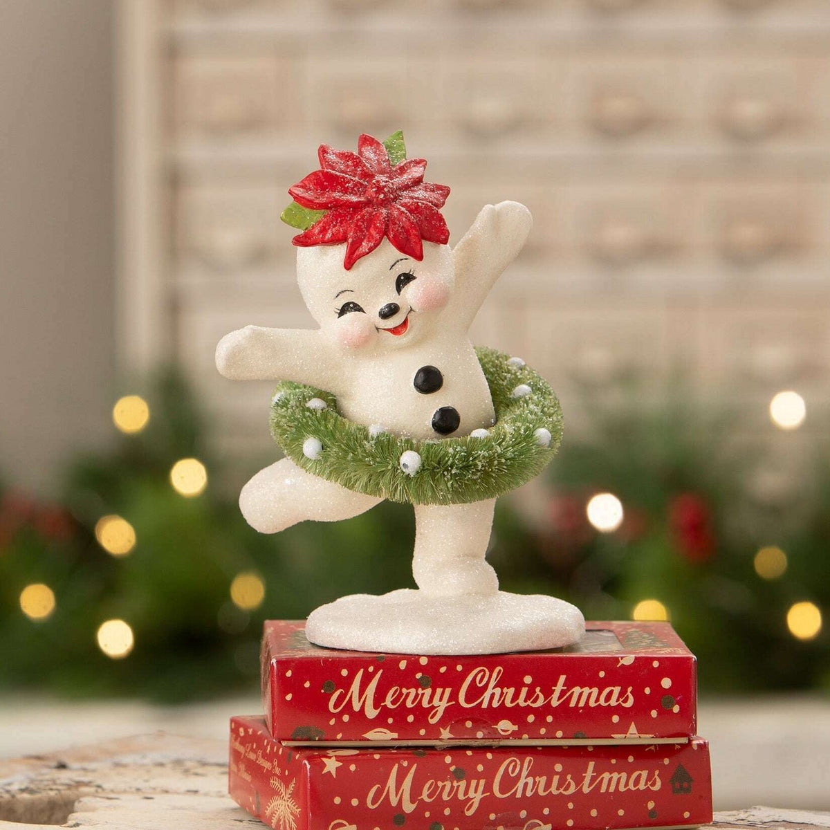 Dancing Snowman Girl | Bethany Lowe | Christmas Decor pre order