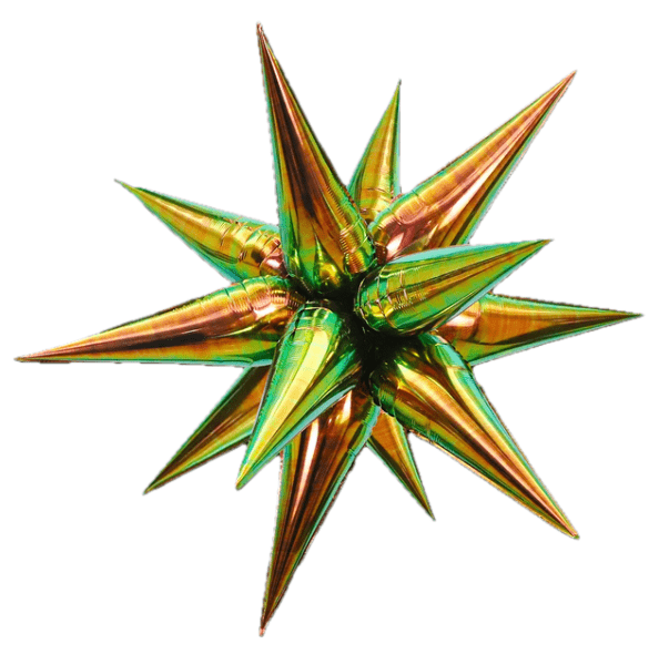 Dark Iridescent Starburst Cluster Balloon – 40"