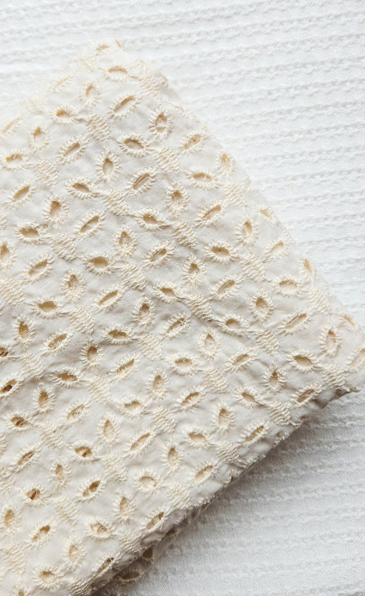 Fable Bow on Clip • Cream Eyelet