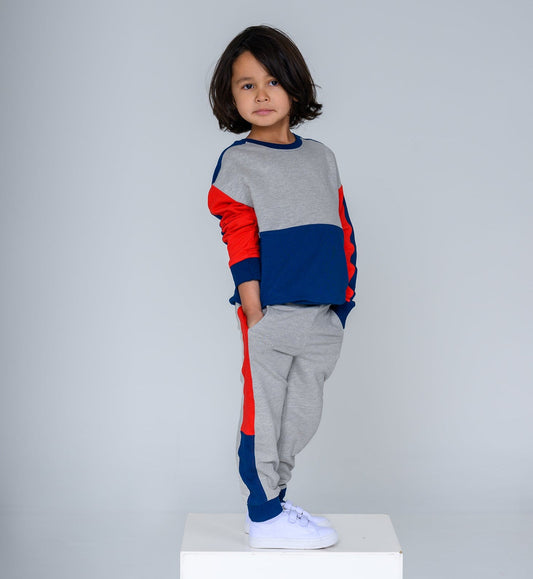 Sporty Color block Sweatshirt