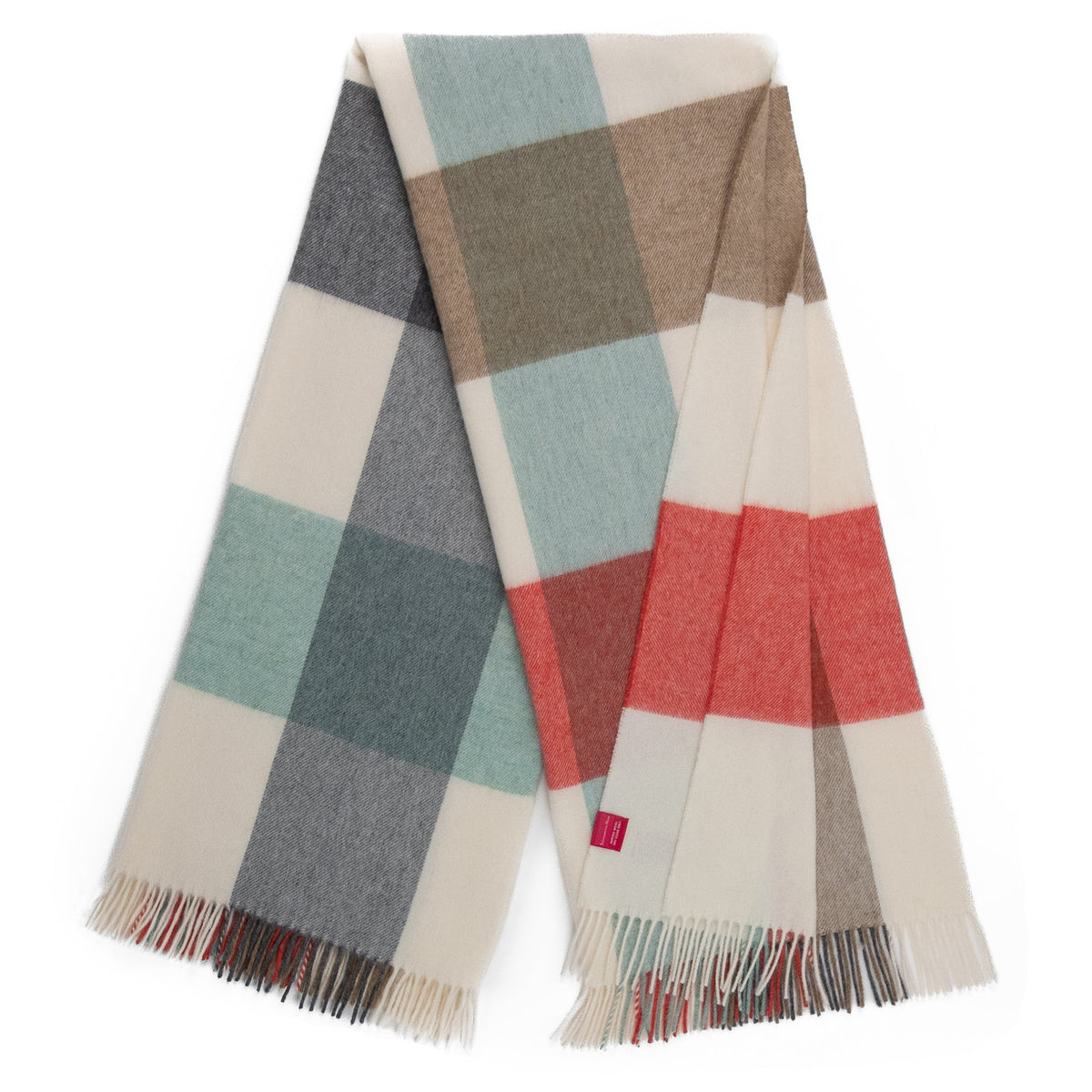 Southampton Home Merino Wool Throw – Block Melon