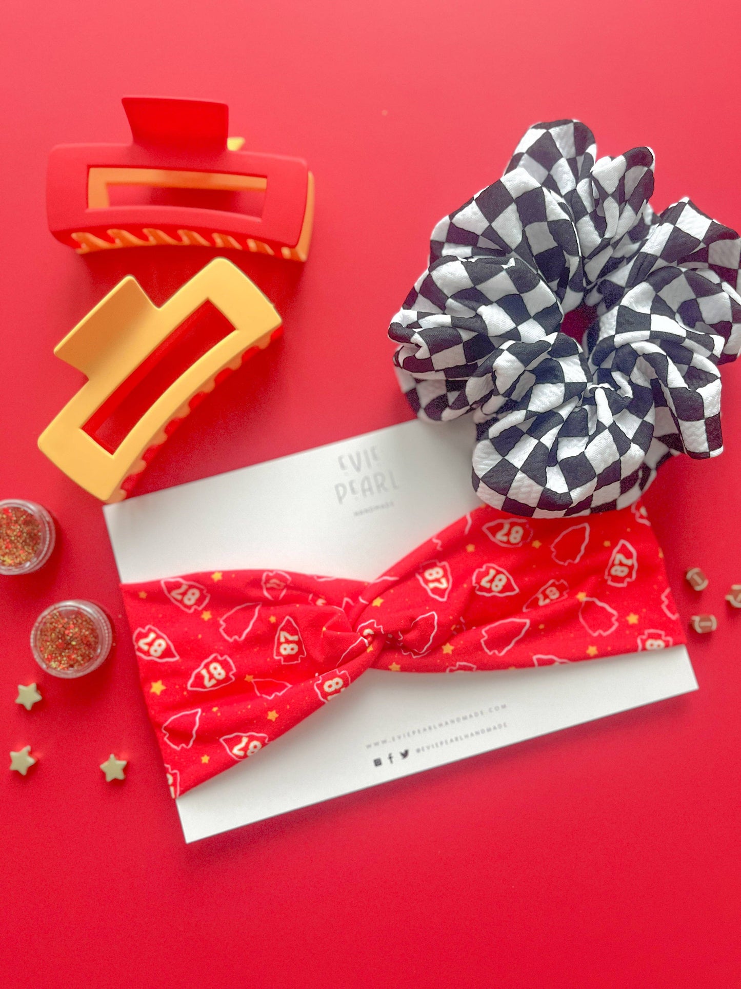 Red 87 arrowhead Twisted Turban for girls & women
