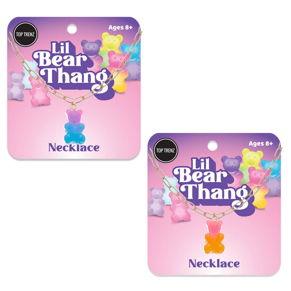 Lil Bear Thang Paperclip Necklace