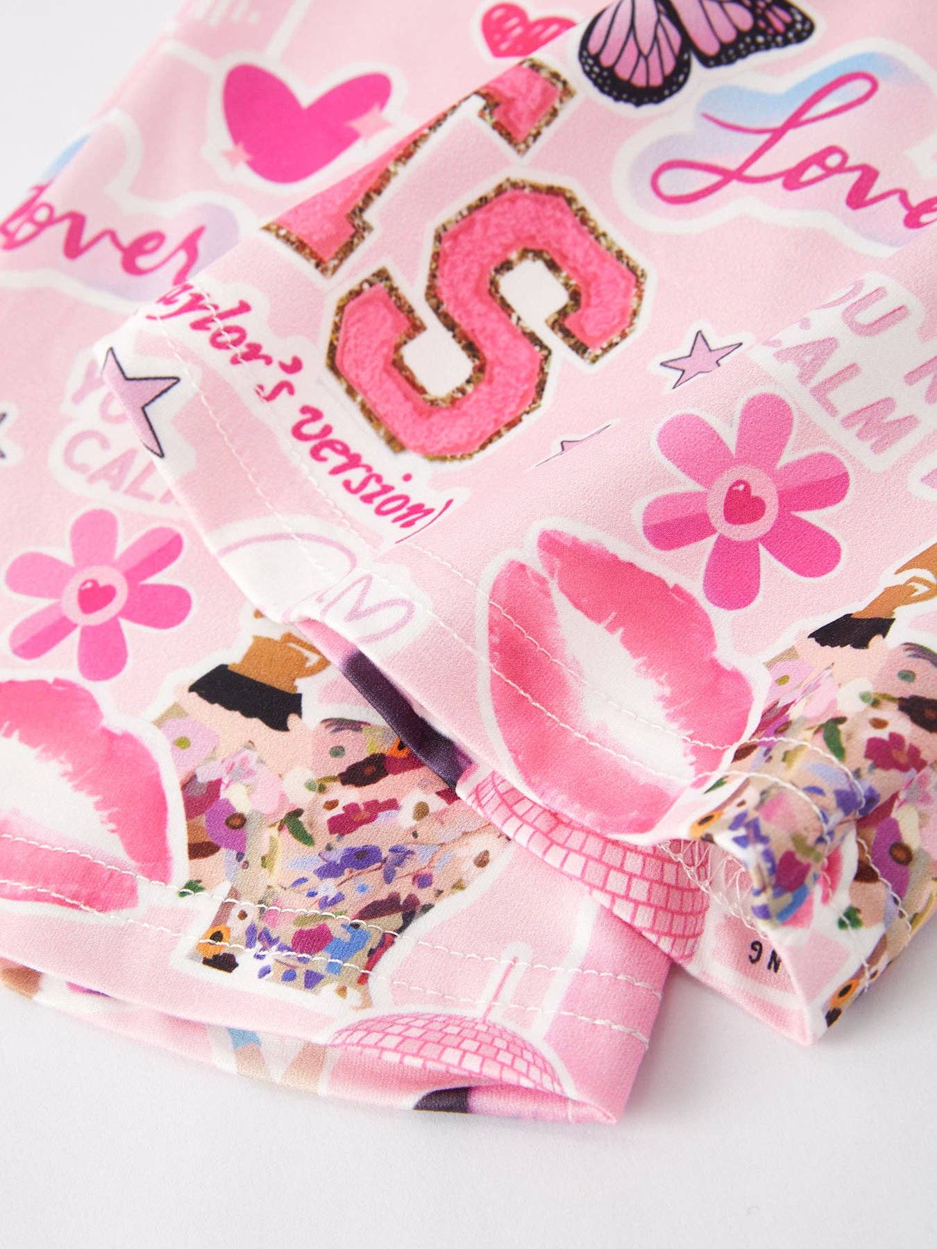 “IN MY SWIFTIE ERA” Print Top +Bell Bottom Pants Set