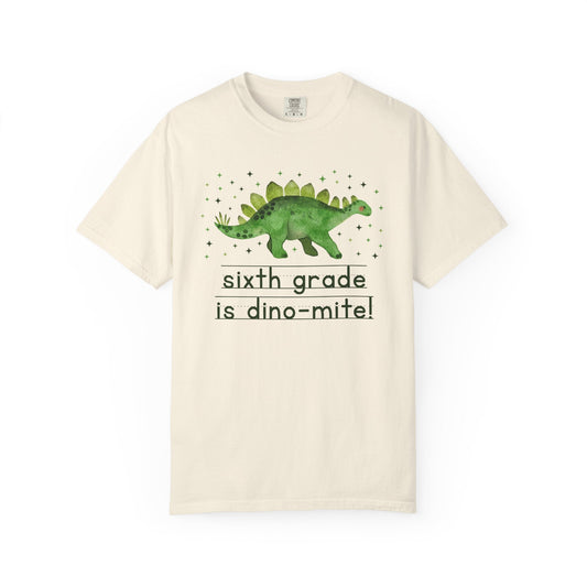 Dinosaur Sixth Grade Teacher Tee