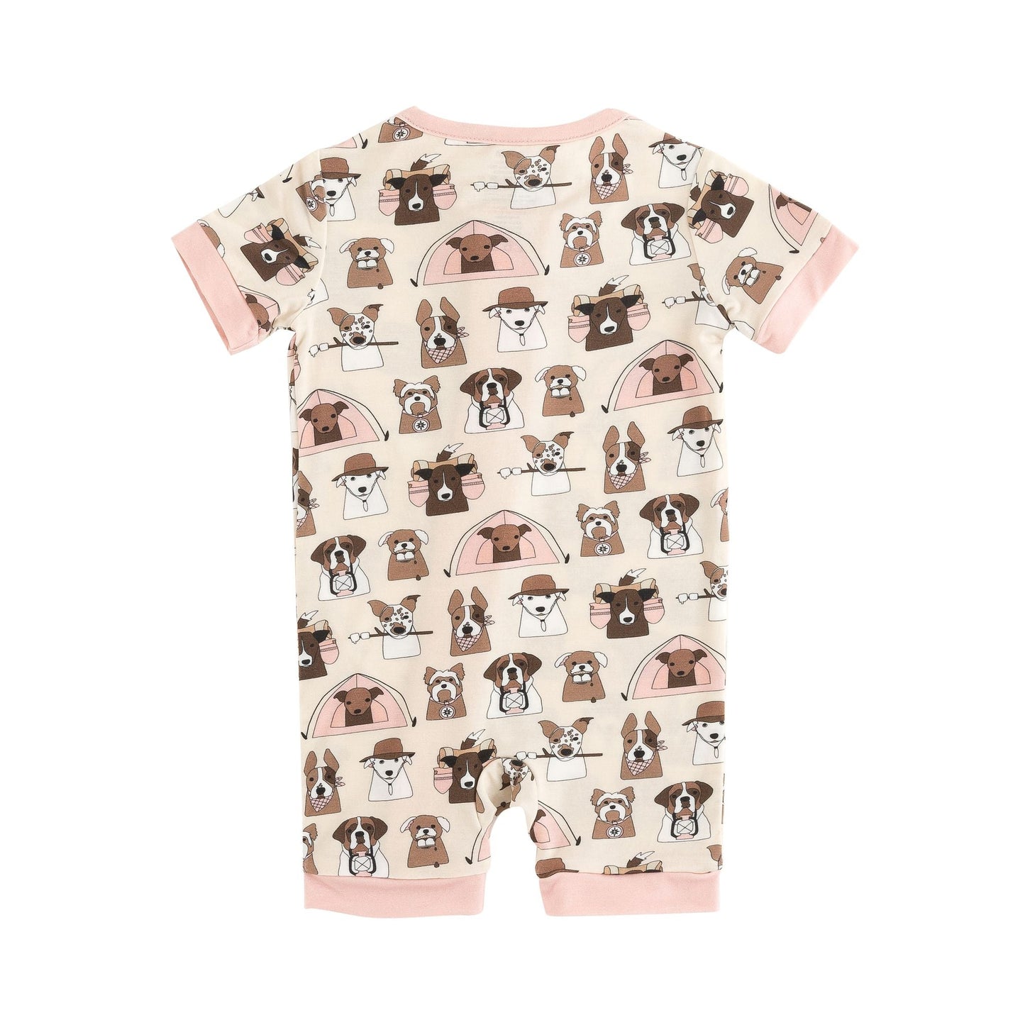 Camp Paws (Romper) - Pink