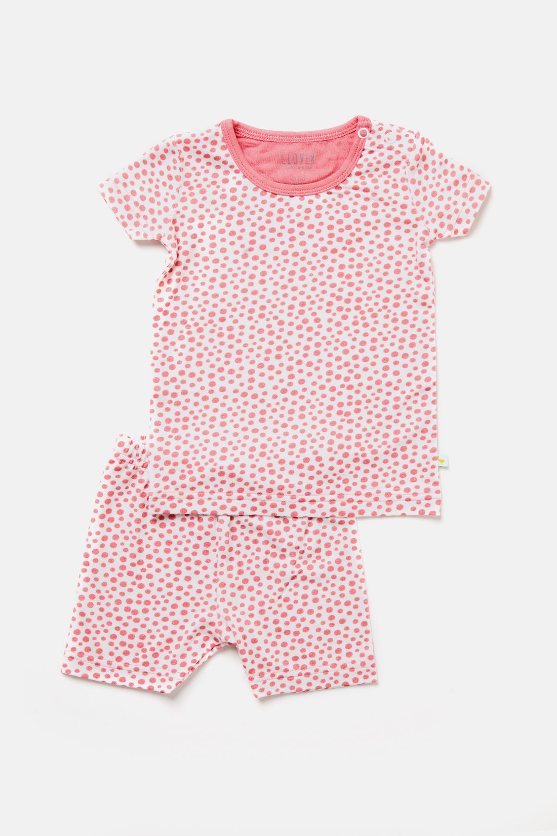 Shorts Pajama Set - Coral Dots