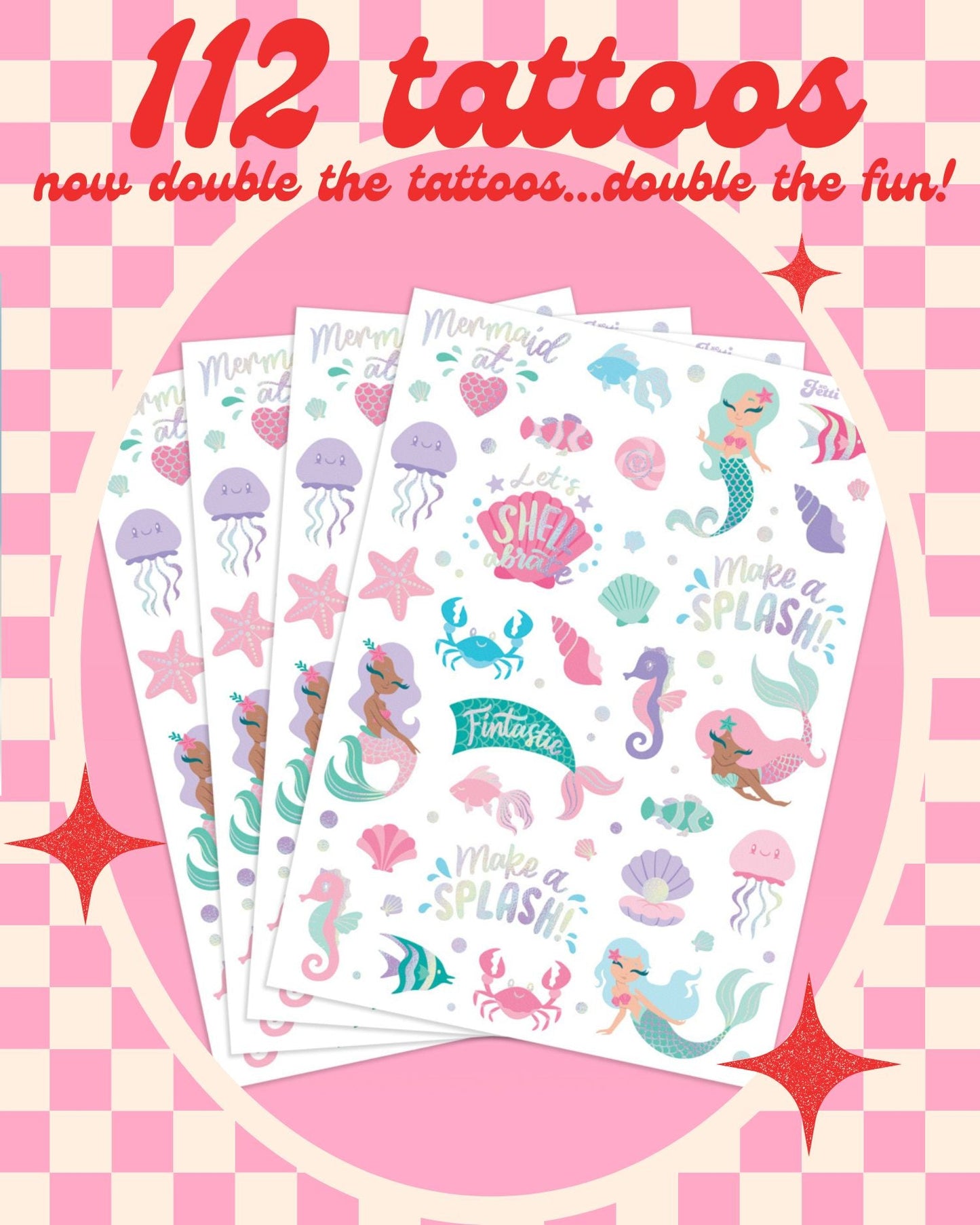 Mermazing Tats - 56 temporary tattoos