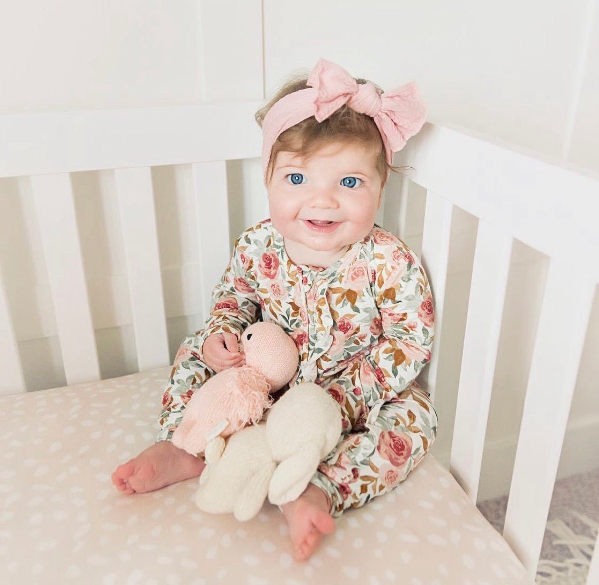 Ruffle Zipper One Piece - Dusty Pink Floral