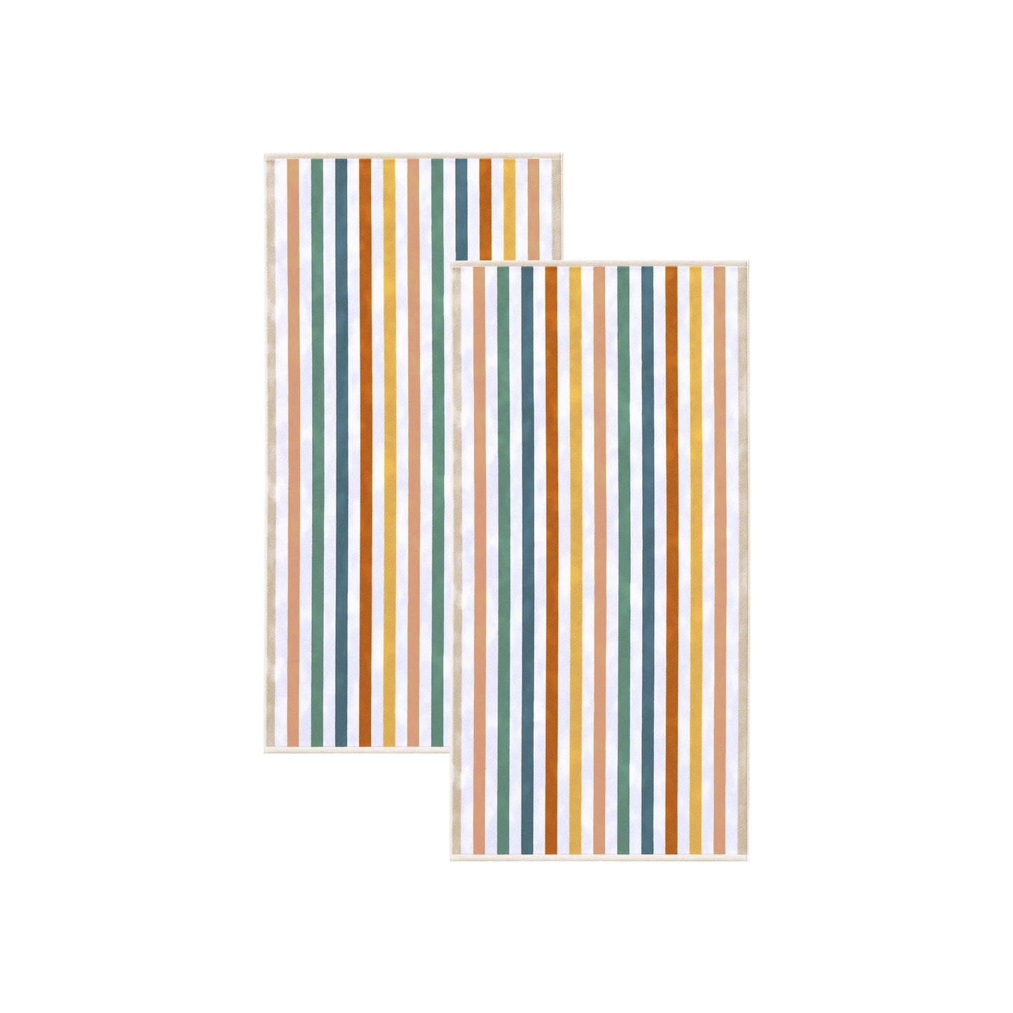 Oversized Striped Border Cabana Beach Towel - Santa Cruz