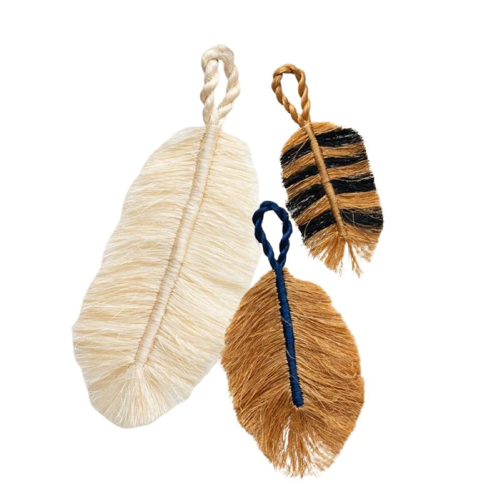 Feather Bag Charms - Set of 3