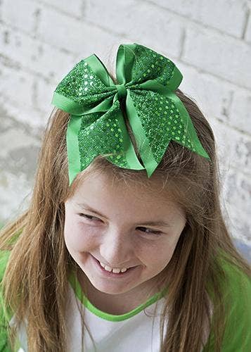 Sequin Cheer Hair Bows