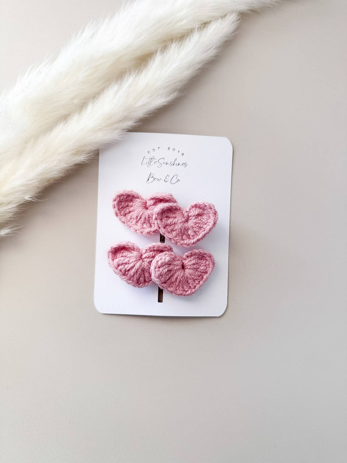 Double Heart Hair Clips & Nylon Headbands