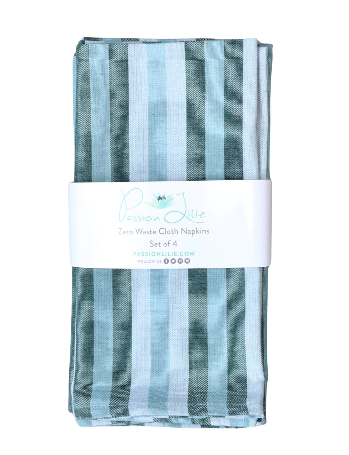 S/4 Cloth Napkins - Ocean Stripes
