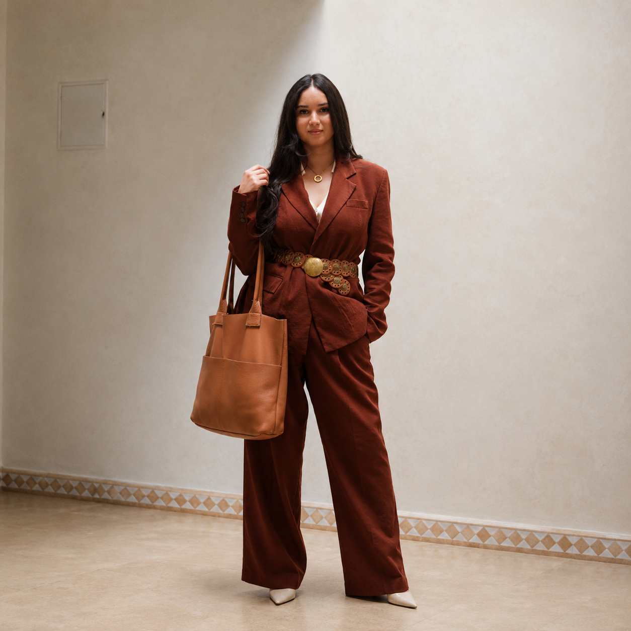 Classic Leather Tote Bag (Unstructured)