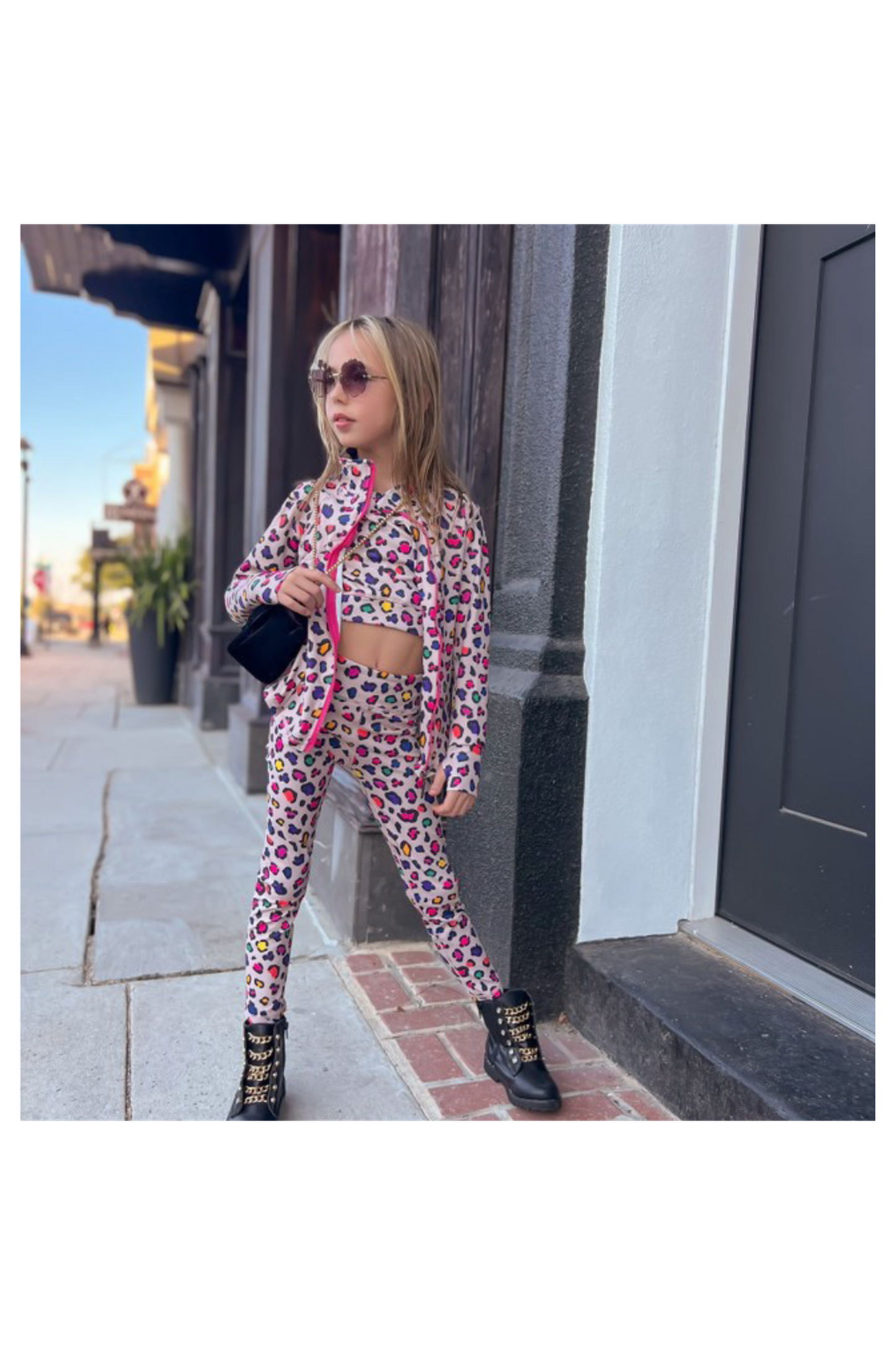 Leopard Athletic Top and Legging Set