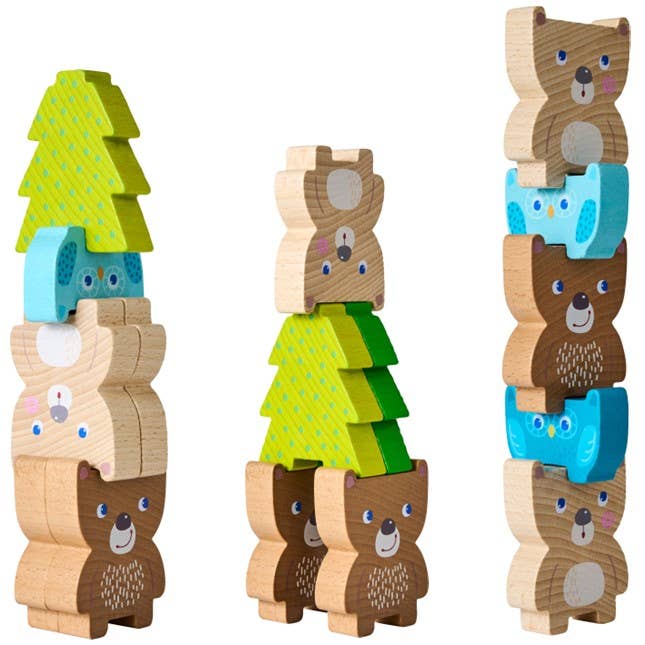 Forest Friends Wooden Stacker - Montessori Animal Blocks