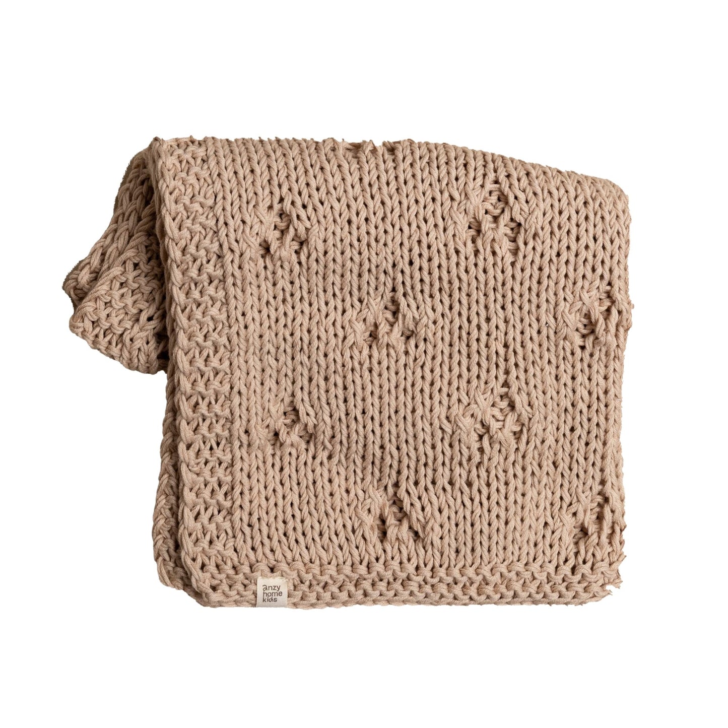 Baby Blanket Hand-Knitted Pointelle