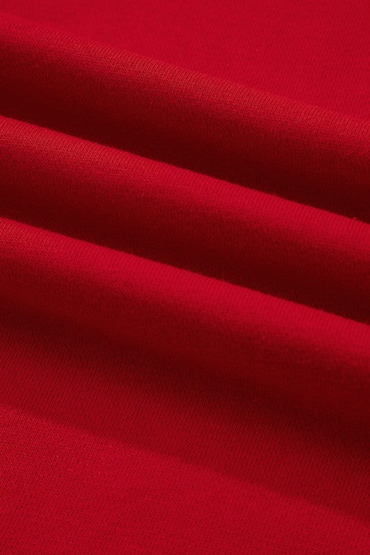 Stripe Collar Patchwork Bow Sweatshirt and Shorts