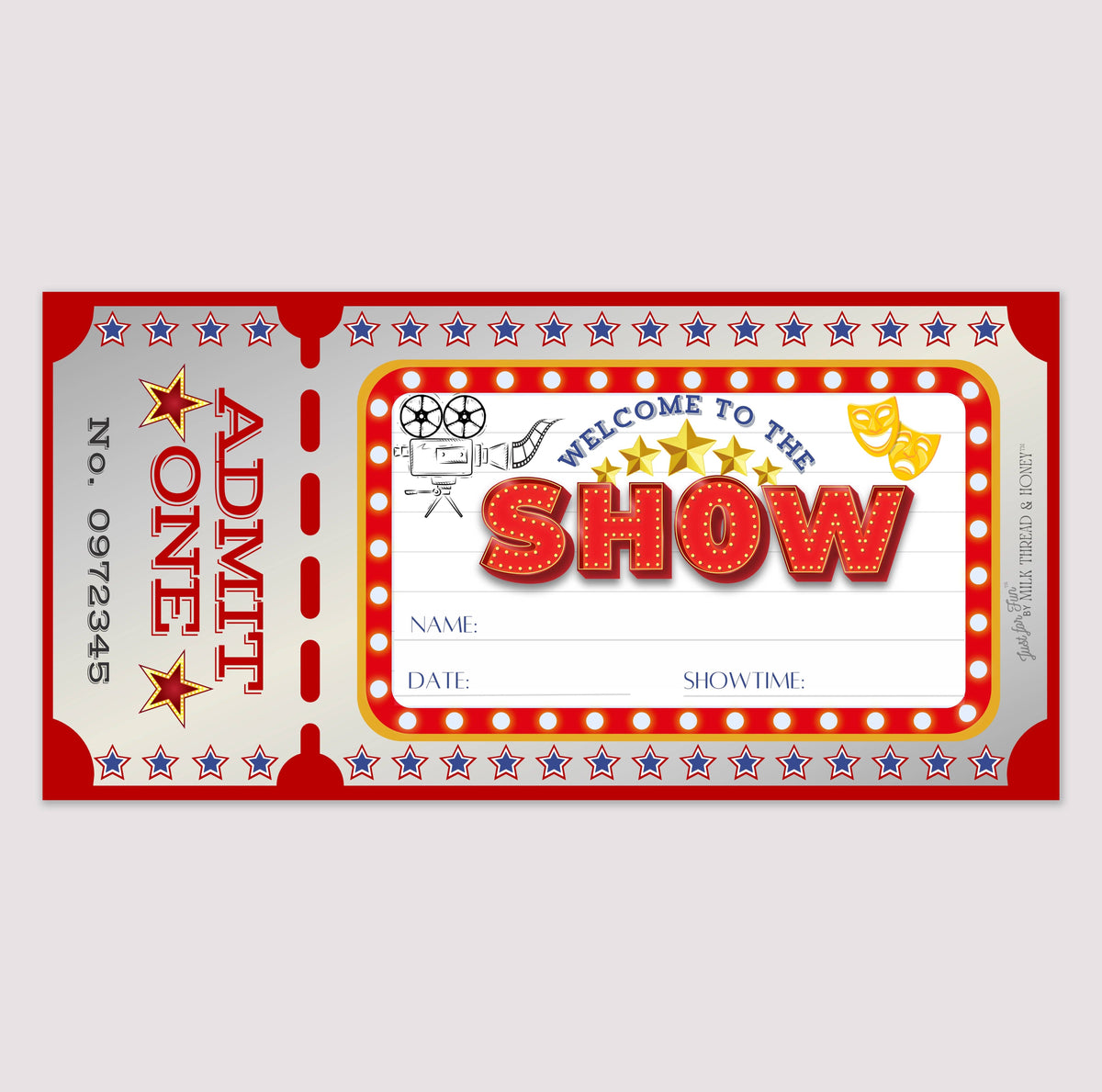 Pretend Play Show Ticket Notepads for Kids
