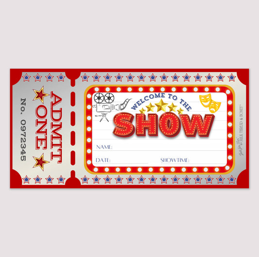 Pretend Play Show Ticket Notepads for Kids