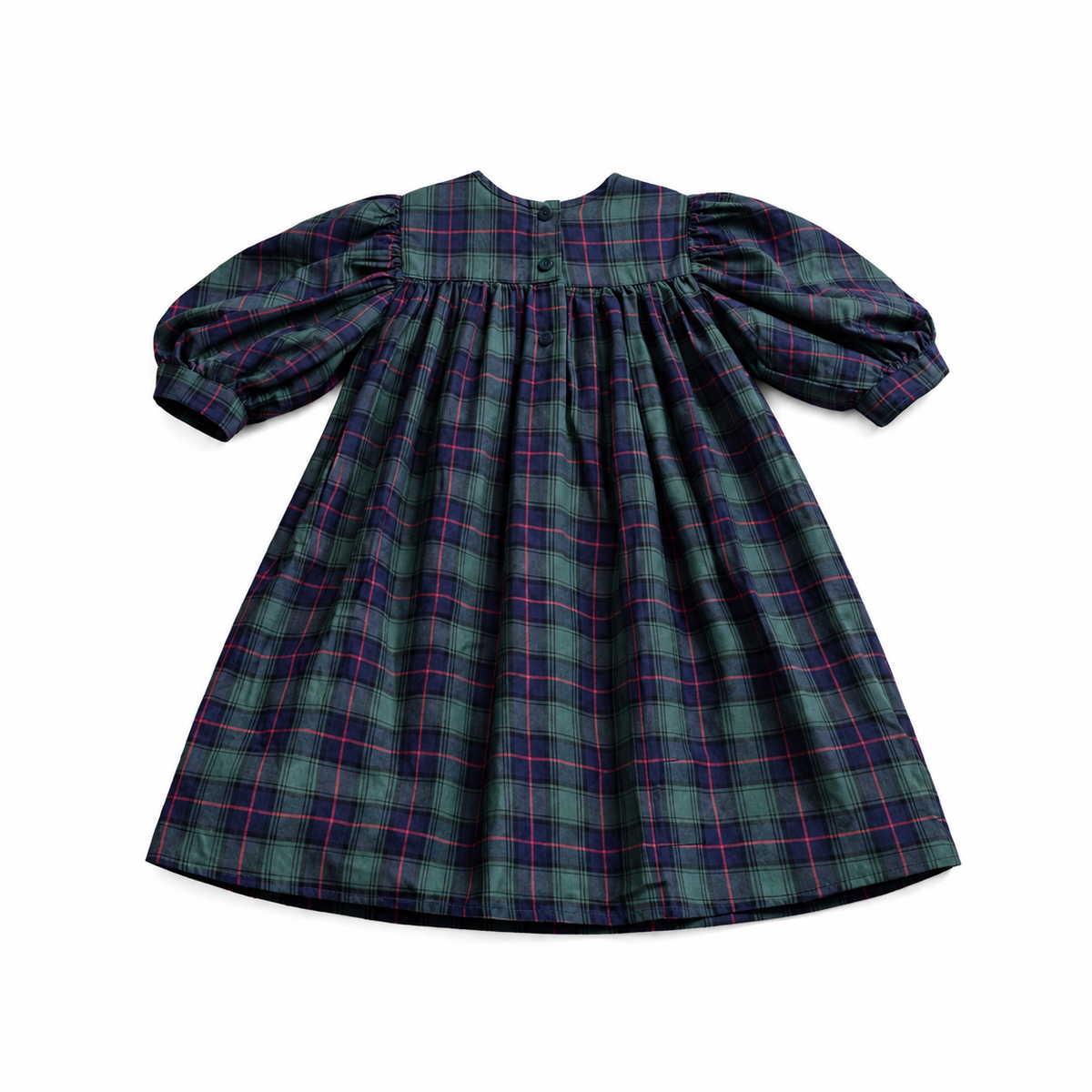 Rosemoor Dress | Heritage Green Tartan Cotton