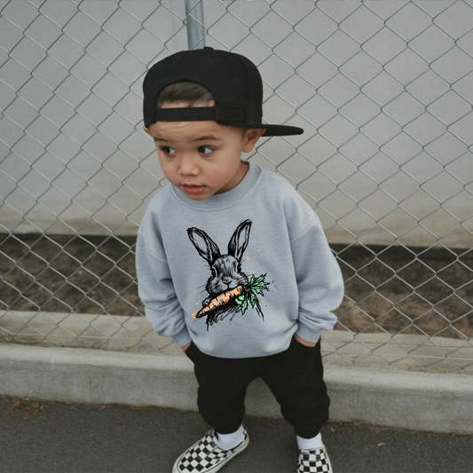 Easter Bunny Sketch Toddler/Youth Crewneck Sweatshirt