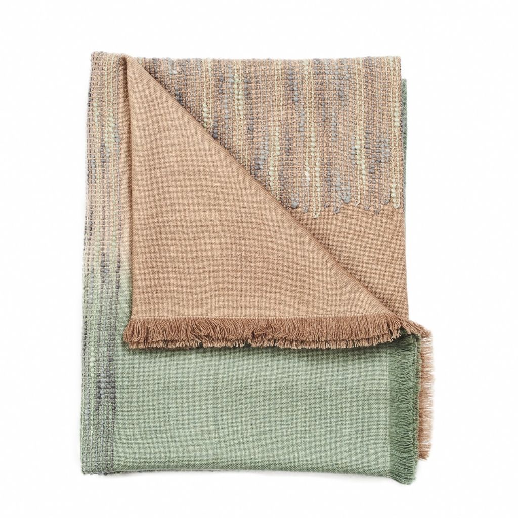 Merino Wool Bedspread with Hand Embroidery
