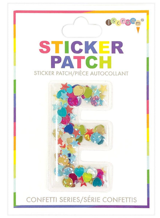 E Confetti Sticker Patch