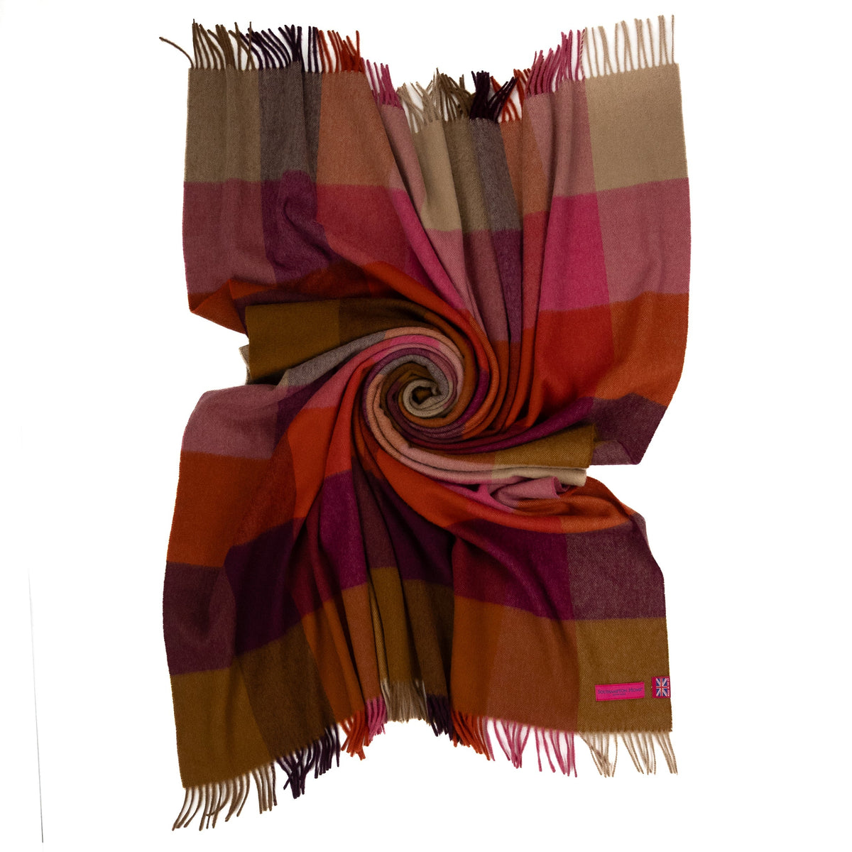 Southampton Home Merino Wool Throw – Block Bold